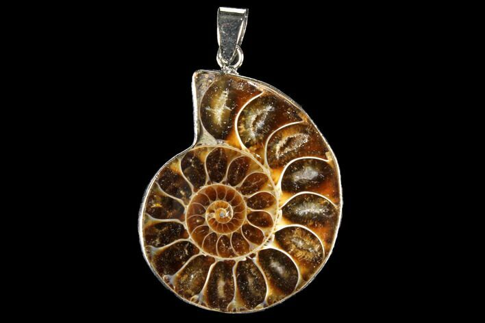 Fossil Ammonite Pendant - Million Years Old #112439